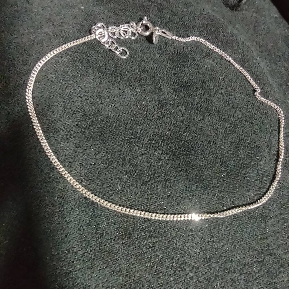 Sterling Silver 1mm Curb Bracelet/Anklet